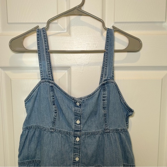 Levi’s Joni Cotton Tiered Chambray Denim Mini Dress - Picture 6 of 9